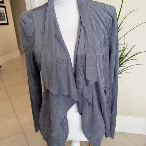 bagatelle Jackets & Blazers - Bagatelle Draped Blue Women's Blazer